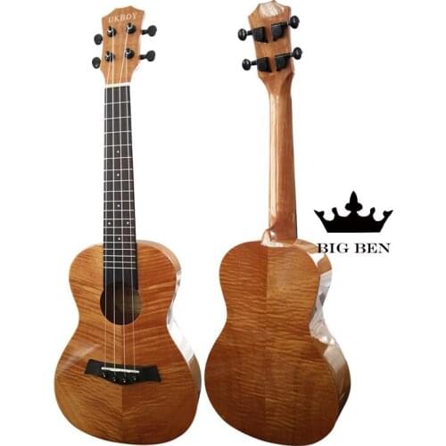 23inch Tiger striped mahogany wood 18 Fret Ukulele 23INCH small guitar Hawaiian guitar rosewood bright bright little guitar