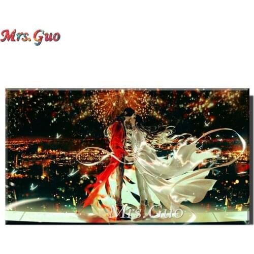 Diamond Painting Hua Cheng San Lang Tian Guan Ci Fu Xie Lia 5D DIY Art Anime Portrait Mosaic Hobby Full Square Drill Home Decor