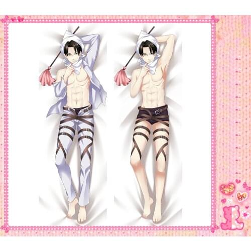 Anime Cartoon Attack On Titan Shingeki No Kyoji Double Bolster Hugging Pillow Case Cover Pillowcase Peach Skin 2 Way No.jgd00511