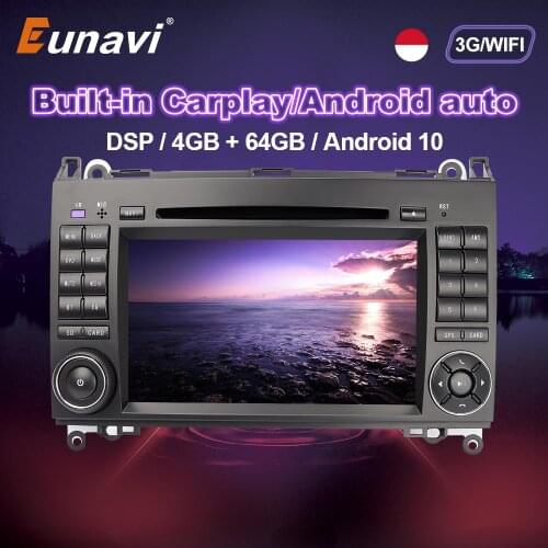 Eunavi 2 Din Android 10 Car DVD GPS For Mercedes Benz B200 B class W245 B170 W209 W169 Sprinter Multimedia Radio Player Carplay