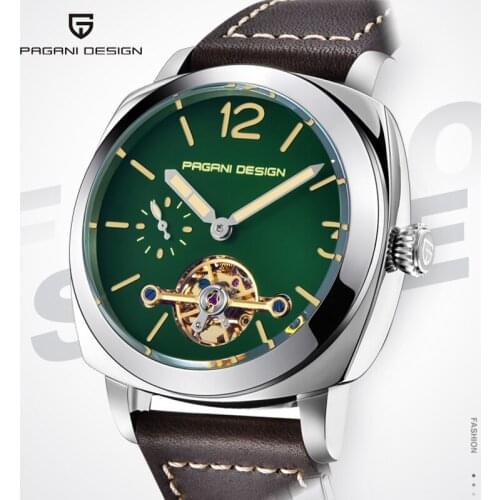 PAGANI DESIGN Brand Fashion Tourbillon Mechanical Men Wristwatch Top Luxury Automatic Watches For Men Leather Relogio Masculino