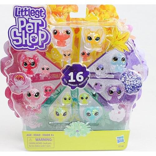 16Pcs/Set Hasbro Littlest Pet Shop LPS Action Figure Cute Pet Shop Flowers Party Animal Dolls Collectible Frog Cat Model Toys