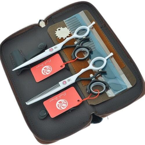 Purple Dragon 6.0" Hairdressers Scissors Professional Fly Shears for Salon Barbers JP440C Hair Cutting Thinning Scissors A0120B