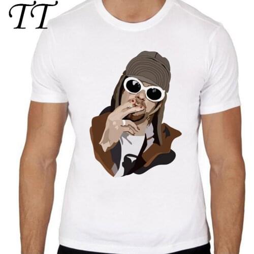 Kurt Cobain t shirt Men anime T-Shirt Men Tops boy male t-shirt top Tee Clothes TMM1427