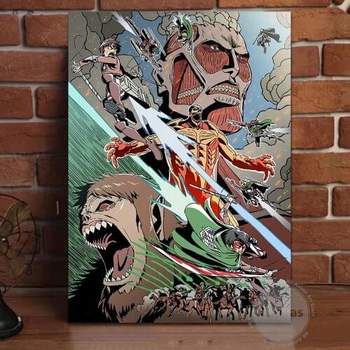 Canvas Anime Attack on Titan Pictures Home Decoration Paintings Poster HD Prints Wall Art Modular Living Room