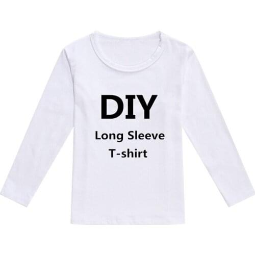 Custom Your Design Chirdren T-shirts DIY Kids Clothes Boys/Girls Customized Print Long Sleeve T Shirt,Contact Seller Frist