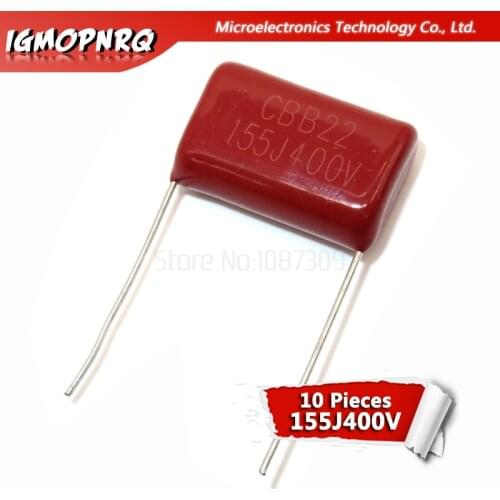 10PCS 400V155J 1.5UF Pitch 20MM 400V 155 1500nf igmopnrq CBB Polypropylene film capacitor new