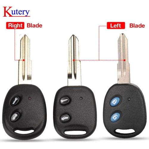 Kutery 30pcs/lot for Chevrolet LOVA Sail Epica Lechi Spark Remote Key 2 Buttons Uncut Brass Blade Blank Key Shell Replacement