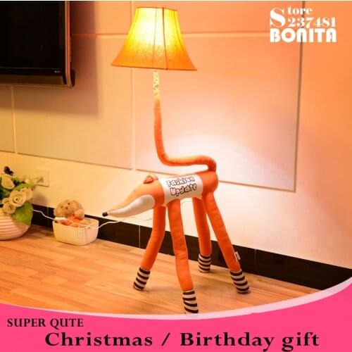 Fabric Floor Lamp crocodile / antelope / fox Cartoon Standard Lamp Birthday Present Couple Child Gift Bedside Floor Lighting