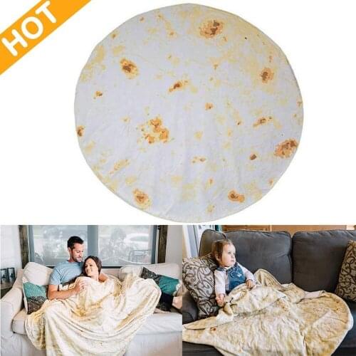 Tortilla Blanket Burrito Wrap Novelty Blanket Food Creations Perfectly Round Tortilla Rectangle Throw Soft Burrito Taco Blanket