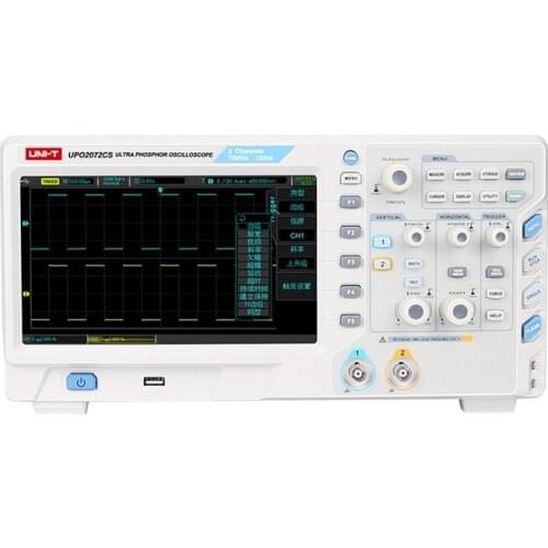 UNI-T UPO2072CS 8 Inches Digital Oscilloscope TFT LCD USB LAN Interface Ultra Phosphor Oscilloscope 2 Channels 70 MHz
