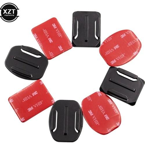 Flat Curved Mount Set Sticker for Gopro Hero 8 7 6 5 4 3 + Xiaomi Yi SJCAM 3M Adhesive Action Camera Helmet Base Accessories Set