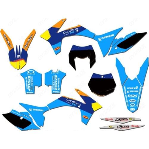 Full set of TEAM GRAPHICS Stickers BACKGROUNDS kits For KTM 125 200 250 300 350 450 500 SX SXF 2011 2012 EXC 2012 2013 XC 2011