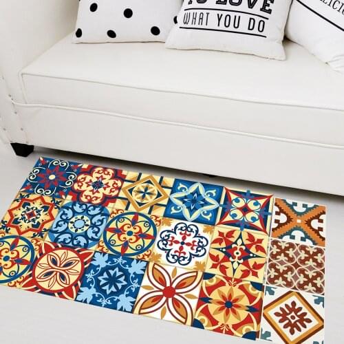 Self-Adhesive Twill Floor Tile Stickers Living Room Bedroom Bathroom Non-Slip Decoration Sticker Waterproof Strong Floor Sticker