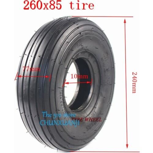 Hot selling 260x85 tire and inner tube 3.00-4 (10"x3", 260*85) Knobby Scooter, ATV and Go Kart Tire and Tube motor tire