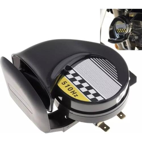 DC 12V 115dB Universal Car Horns Signal Single Sound ABS Snail Horn Claxon Fit for Motorcycles Bicycles Automobiles Cars Vehicle