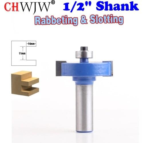 1PC 1/2" Shank 11mm Slot Slotting & Rabbeting Router Bit Wood Cutting Tool - Chwjw 60001