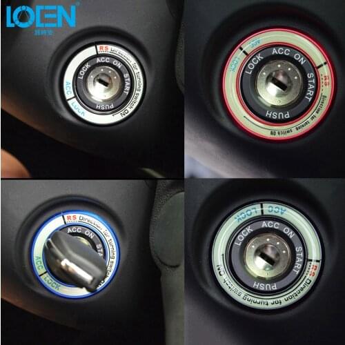 1PC Night lights Car Button Start Keyhole Decorate Ring circle car styling Universal for toyota hyundai kia Nissan Sparta 5color