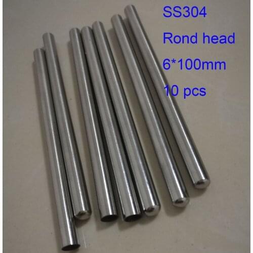 10 Pieces, 6mm*100mm Grade A Quality SS304 One End Closed Thermowell Thermocouple Protection Tube DIY Machine Tool Parts