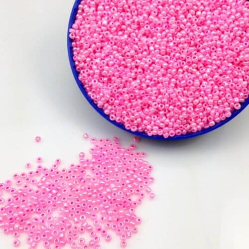16g 1000X 2mm AB Dark Rose Pink Colorful Round Opaque Loose Spacer Bead Cezch Glass Seed Beads Handmade Jewelry DIY Garment Bead