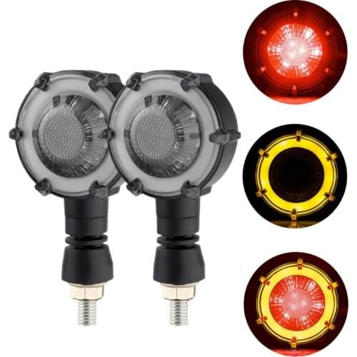 2pcs Motorcycle Turn signals Motorcycle LED DRL Motorbike Led Indicator Daytime Running Light Flowing Brake Strobe Signal Lamp