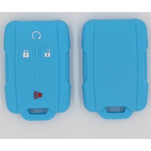 2PC Silicone key fob cover case shell protect skin For Chevrolet Chevy Cruze 2016 2017 Malibu Aveo Captiva Spark Sonic flip keyl