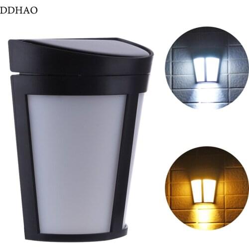 2 PCSOutdoor Lighting led solar light Garden Decoration Wall Lamp Light Sensor luminaria Emergency Warm whitecool white light