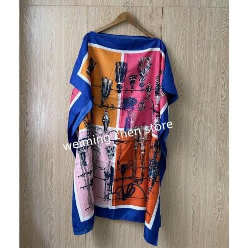 5colors (Dress Length 102cm,Bust :136cm) New African Print silk knee Rock Style Dashiki Famous Dress For women/Lady