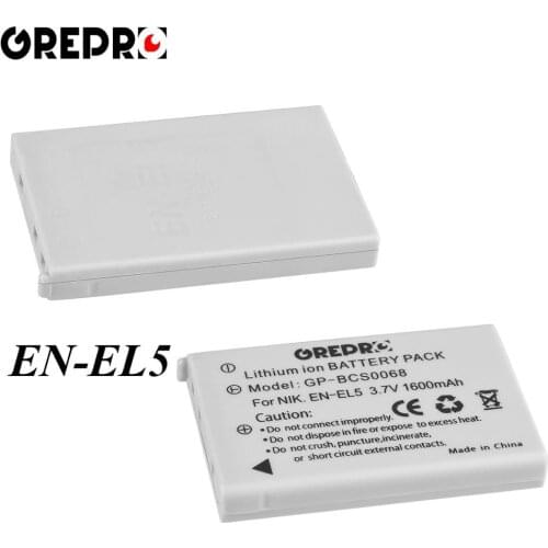 2Pcs 1600mAh EN-EL5 EN EL5 ENEL5 Battery for Nikon Coolpix 3700 4200 5200 P80 P90 P100 P500 P510 P520 P530 P5000 P5100 L50 S10s