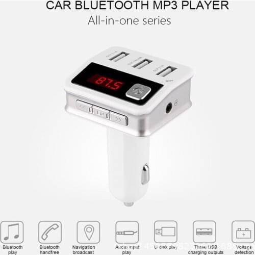 Car Charger MP3 Player APP Control BC12 Bluetooth Dual USB Wireless FM Transmitter LED Display Audio Output Hands-free Call