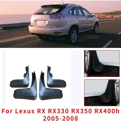 Car Mud Guards For Lexus RX RX330 RX350 RX400h 2005-2008 Front Rear Splash Guards Over Fender Kit Car Styling Fender Accessories