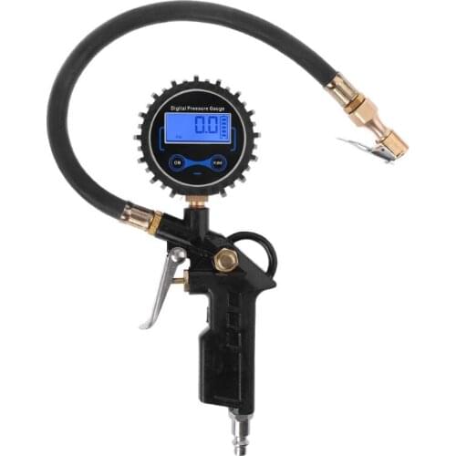 Car Air Tire Inflator with Digital Pressure Gauge 200 PSI Air Chuck & Hose Type