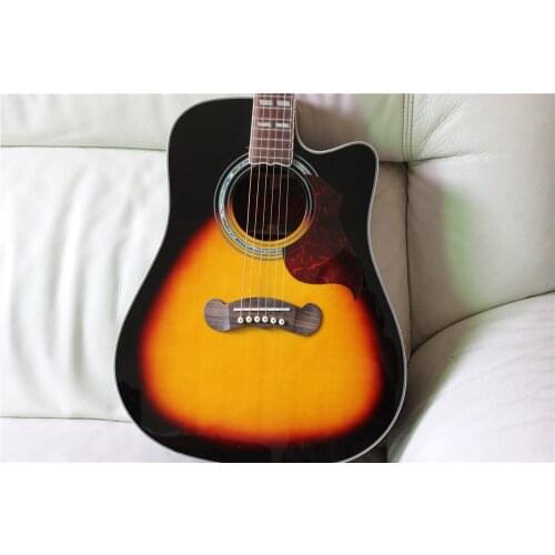 Free shipping dreadnought cutaway songwriter studio deluxe acoustic guitar single cut GB songwriter electric acoustic guitar