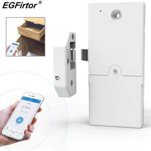 File Cabinet Lock Wireless Smart Drawer Security Lock Keyless Invisible Safety Cabinet App Unlock Authorized Electric Key