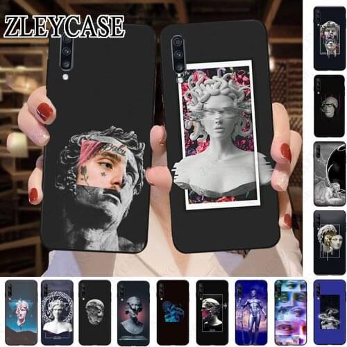 Camila Cabello David Lip Sticker Statue Soft Phone Case For Samsung Galaxy A50 A10 A20 A20E A20S A40 A71 A70 A30 A6 A7 A8 Cases