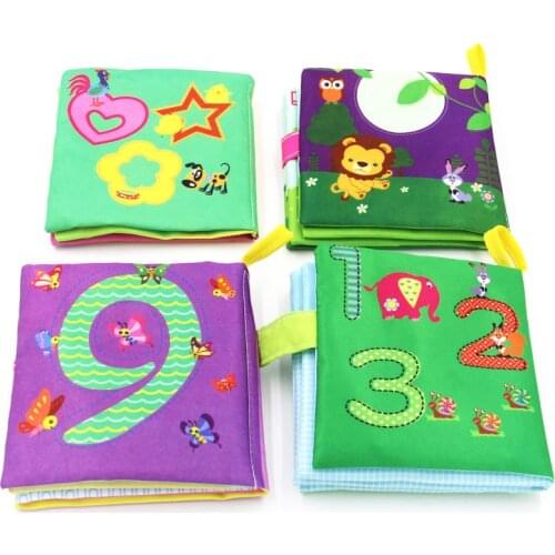 New 0-36 Months Baby Toys Soft Cloth Books Rustle Sound Infant Educational Stroller Rattle Toy Newborn Crib Bed Baby Toys