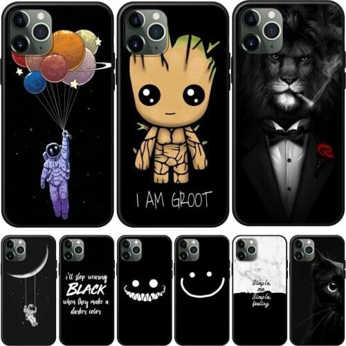 Cartoon Lion Cat Groot Phone Case For iPhone 6 S 6S 7 8 Plus Case Silicone Soft TPU Cover Case For iPhone X XS MAX XR 11 Pro MAX