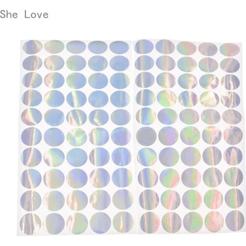 Chzimade Holographic Round label Sticker Waterproof Scrapbooking Void Sticker