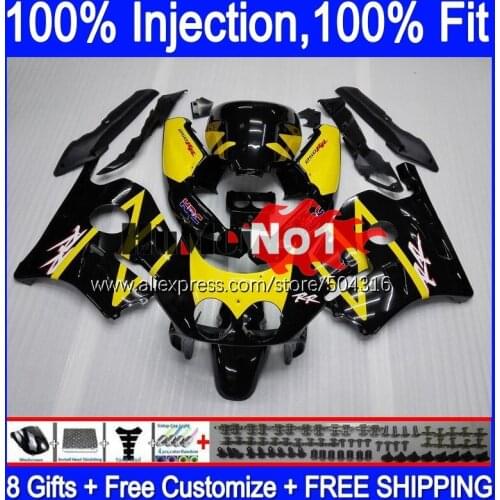 Injection Body For HONDA CBR250RR CBR 250 RR MC19 1988 1989 134MC.6 CBR250 RR black yellow CBR 250RR 250R 88 89 OEM Fairing Kit