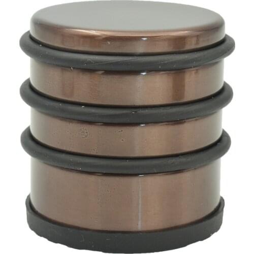 Round Heavy weight duty door stop Rubber Non-slip Floor Protector stopper Metal Stainless Steel Wedge Cylinder door holder WF