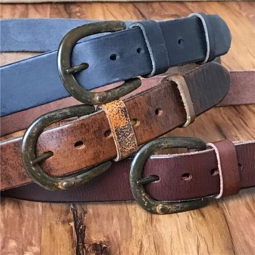 Cowboy Jeans Leather Belt Men Vintage Belt Buckle Genuine Leather Retro Men Belt Ceinture Homme Cinturone Male Strap MBT0486