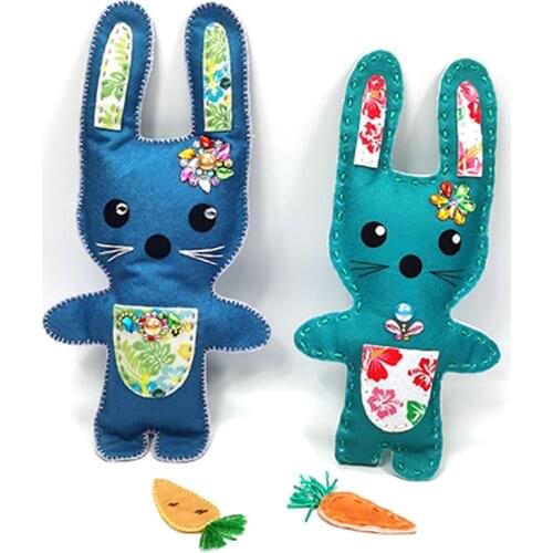 2Pcs Crafts Kit Art Craft DIY Felt Kits for Kids Toys Learn to Sew Handmade Stuffed Cartoon Materials Supplies for children gift