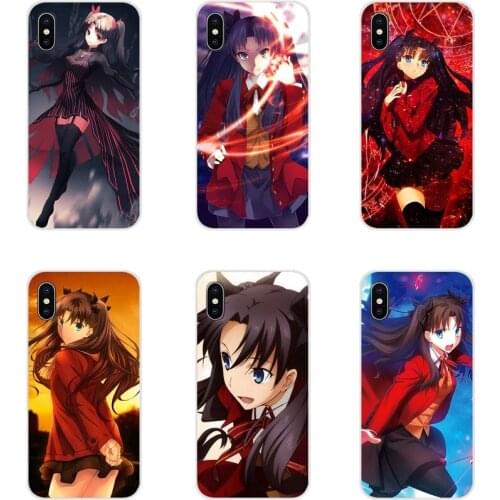 For Xiaomi Redmi Note 3 4 5 6 7 8 Pro Mi Max Mix 2 3 2S Pocophone F1 Fate Stay Night Rin Tohsaka & Archer Transparent Soft Cases