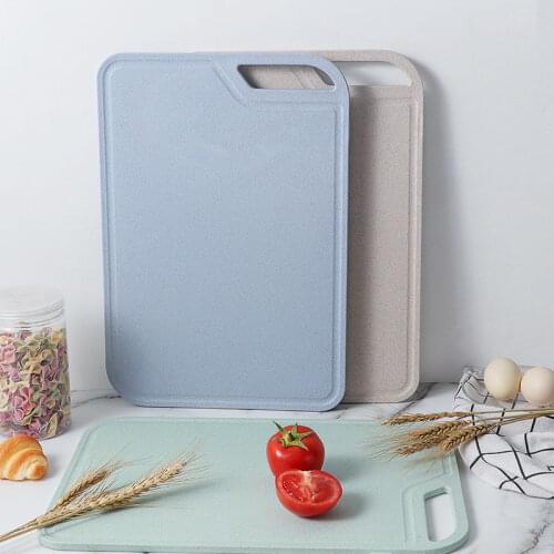 Wheat straw kitchen plastic vegetable and fruit cutting board non-slip kitchen cutting board plastic rolling knife board