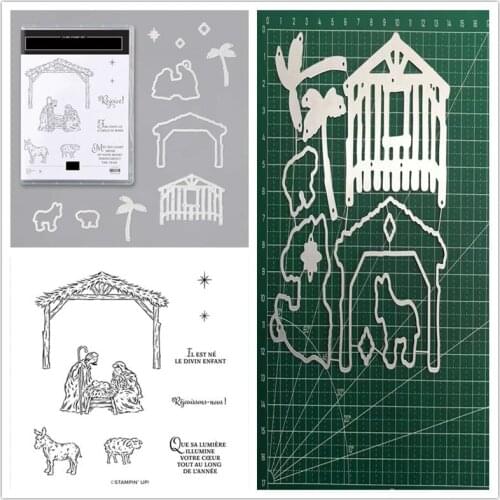 Christmas Peaceful Metal Cutting Dies and Stamps Stencils Scrapbooking Photo Album Card Paper Embossing Craft DIY Die Cut