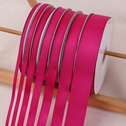 Rose Red Grosgrain Ribbon 100Yards/Roll Wedding Christmas Prom Party Webbing Cake Gift Box Flower Package Hand DIY Bow Material