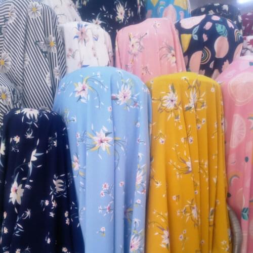 Printed Chiffon daffodils impermeable prints childrens shirts adult dresses and trousers Jewelry New chiffon fabric