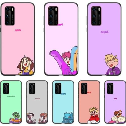 Silicone Cover Dream Smp For Huawei P40 P30 P20 P10 P9 P8 Lite E Pro Plus mini 2019 Black Soft Phone Case