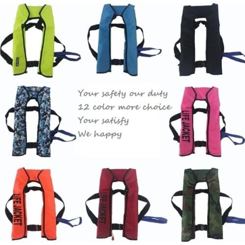 150N Adult Max 150KG Person Manual Inflatable Life Jacket Top Quality Drifing and Fishing Life Vest Exclude CO2 Lift Jacket Vest