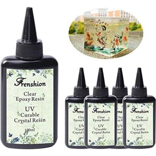 100ml UV Resin Hard Crystal Clear Glue Curing Epoxy Resin Jewelry Making Tool